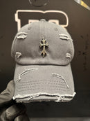 Boné Aba Curva Chrome Hearts Logo Cruz Preto - Pronta Entrega