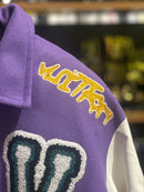 Jaqueta Varsity Louis Vuitton Purple/White - Pronta Entrega