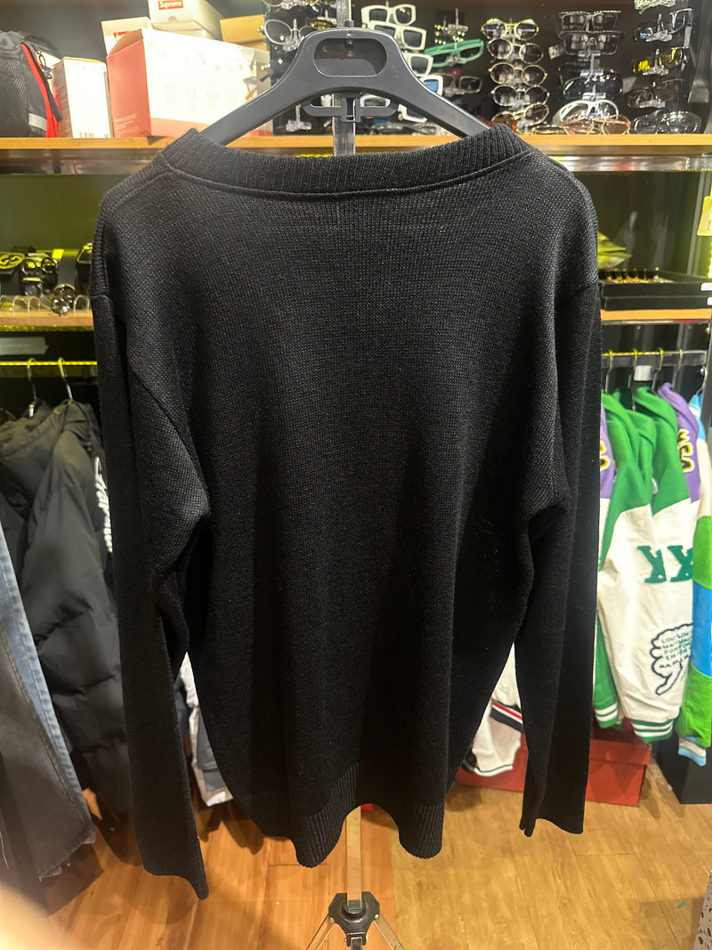 Suéter Lacoste Preto/Cinza - Pronta Entrega