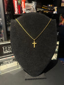 Corrente Banhada Pingente Cruz/Pai Nosso 25 CM - Pronta Entrega