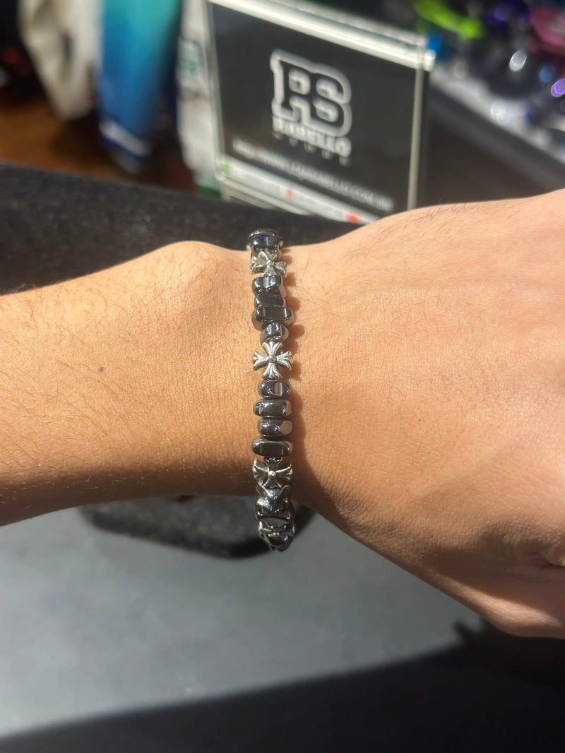 Pulseira Chrome Hearts Prata Y2K - Pronta Entrega