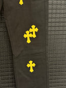 Calça Jeans Black Chrome Hearts MultiCruz Yellow - Pronta Entrega