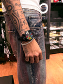 Relógio Gaga Milano Preto Emborrachado - Pronta Entrega