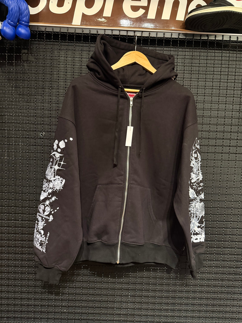 Jaqueta Supreme AOI Zip Up Hooded Sweatshirt Spring/Summer 2024 - Pronta Entrega