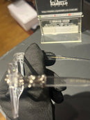 Óculos Chrome Hearts Armação Transparente Logo Prata Lente Clear - Pronta Entrega