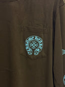 Camiseta Long Sleeve Chrome Hearts Blue Cruz - Pronta Entrega