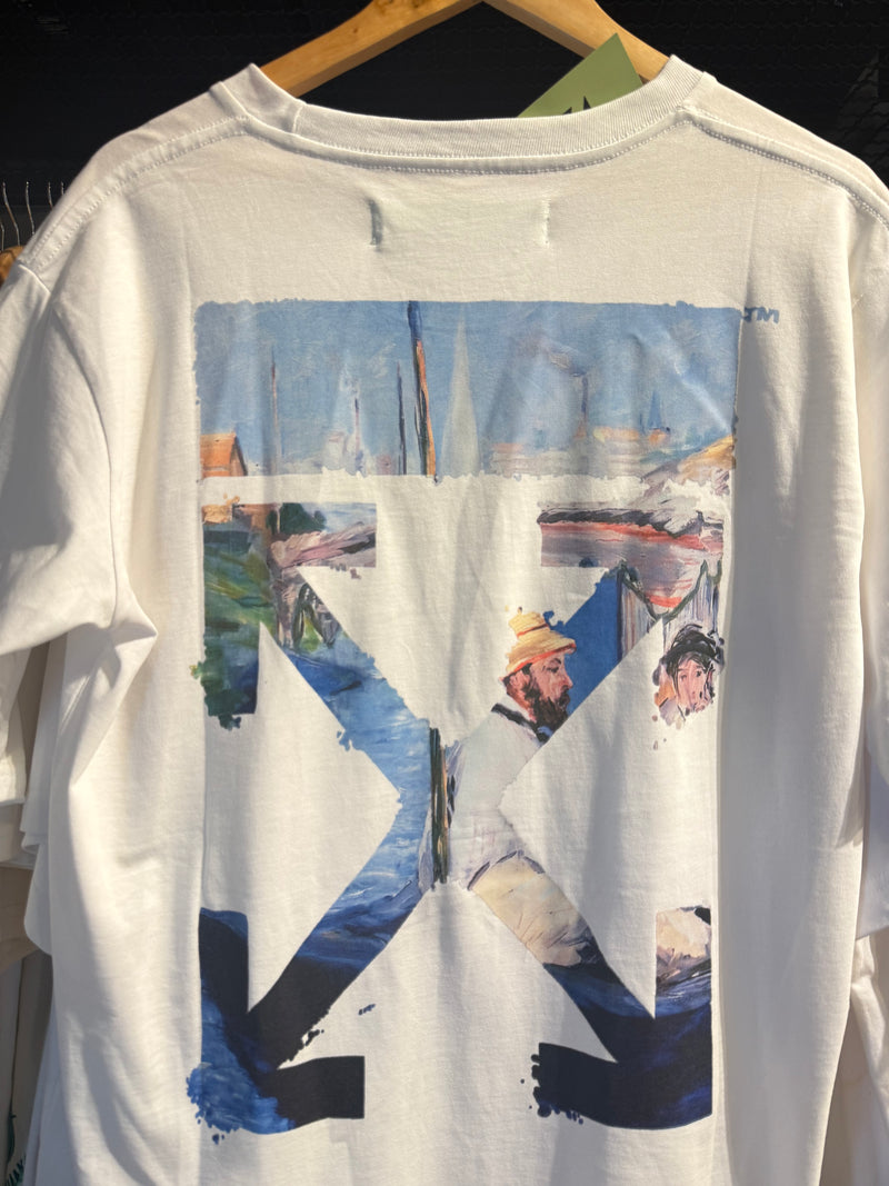 Camiseta OFF-WHITE Classic ‘Dock Paint’ 2019 Branco - Pronta Entrega