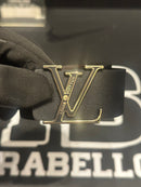 Cinto Louis Vuitton Initiales Black Logo Preto/Gold 110 CM  - Pronta Entrega
