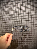 Óculos Chrome Hearts Armação Preto Prata - Pronta Entrega