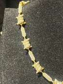 Corrente Ice Cravejada Em Zicornia Cubica Dourada Urban Style 50 CM - Pronta Entrega