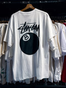 Camiseta STUSSY 8 Ball Branca - Pronta Entrega