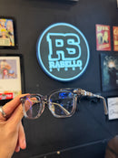 Óculos Chrome Hearts Armação Clear Preta Fume - Pronta Entrega