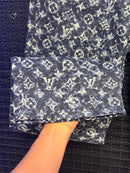 Calça Jeans Louis Vuitton Monogram Blue White  - Pronta Entrega