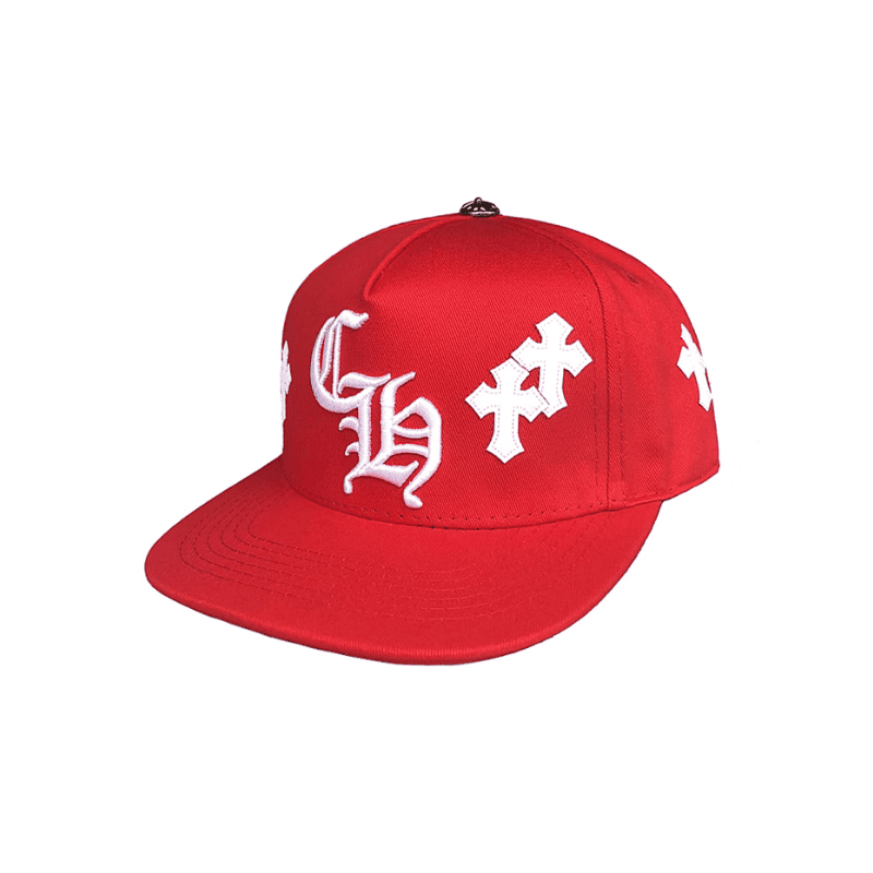 Boné Chrome Hearts Cross Patch Vermelho - Encomenda