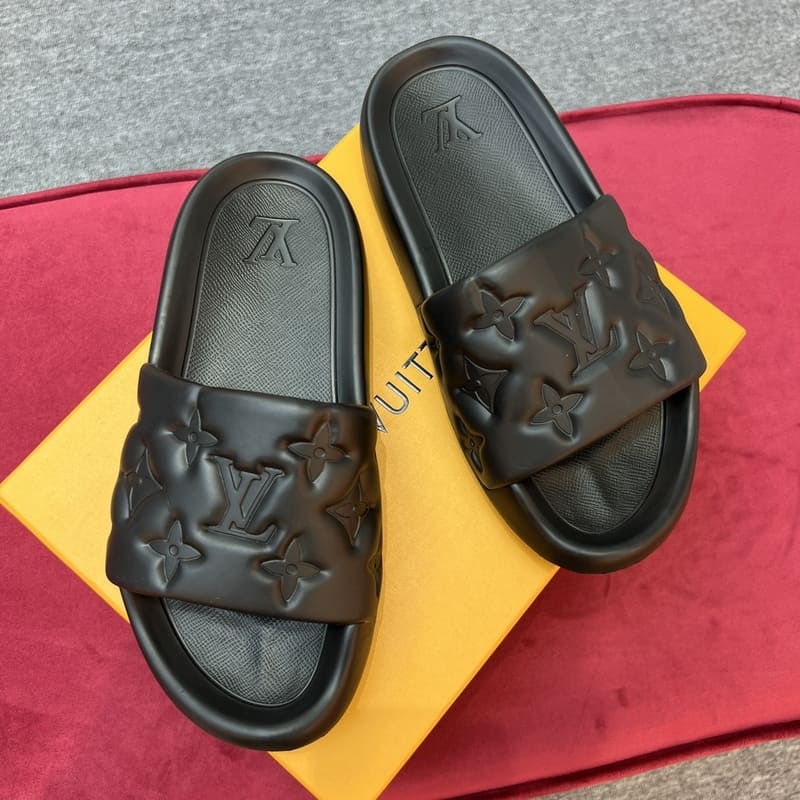 Slide Louis Vuitton Waterfront Preto - Encomenda