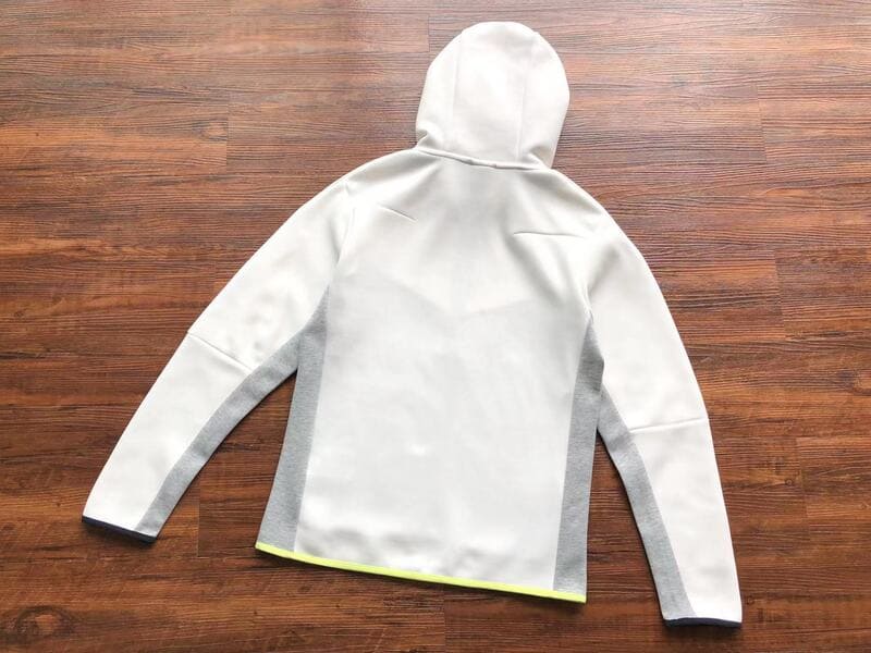 Conjunto Nike Tech Fleece Branca / Cinza / Neon - Encomenda