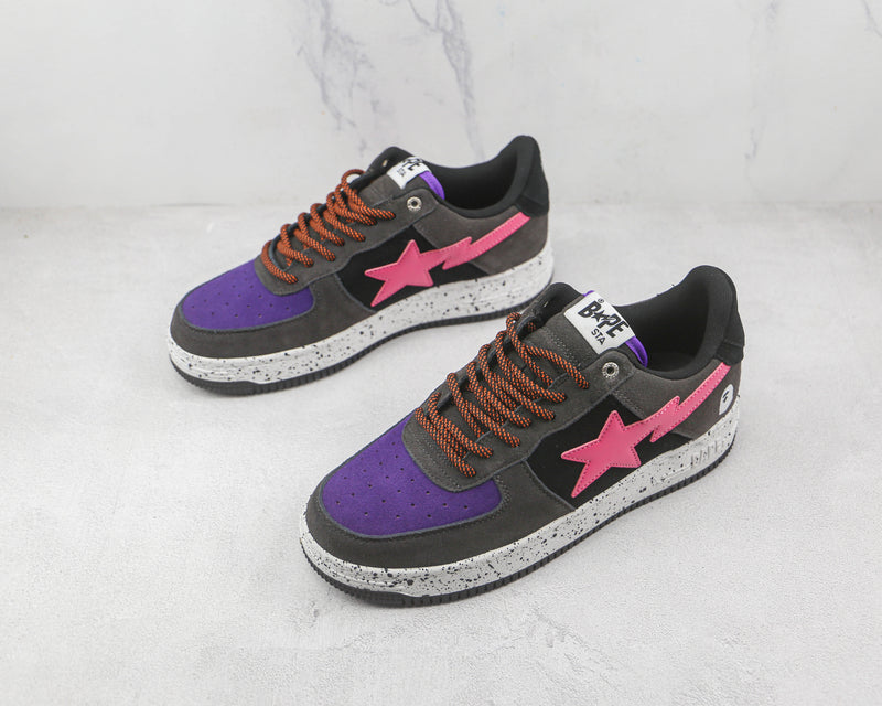 Bape Sta Black Grey Pink Suede - Encomenda