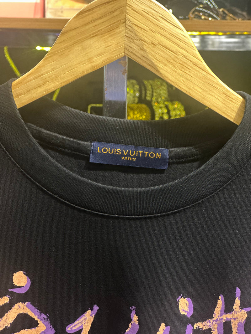 Camiseta Louis Vuitton Preta Print - Pronta Entrega
