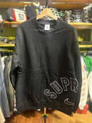 Moletom Supreme Logo Lateral Low Preto - Pronta Entrega