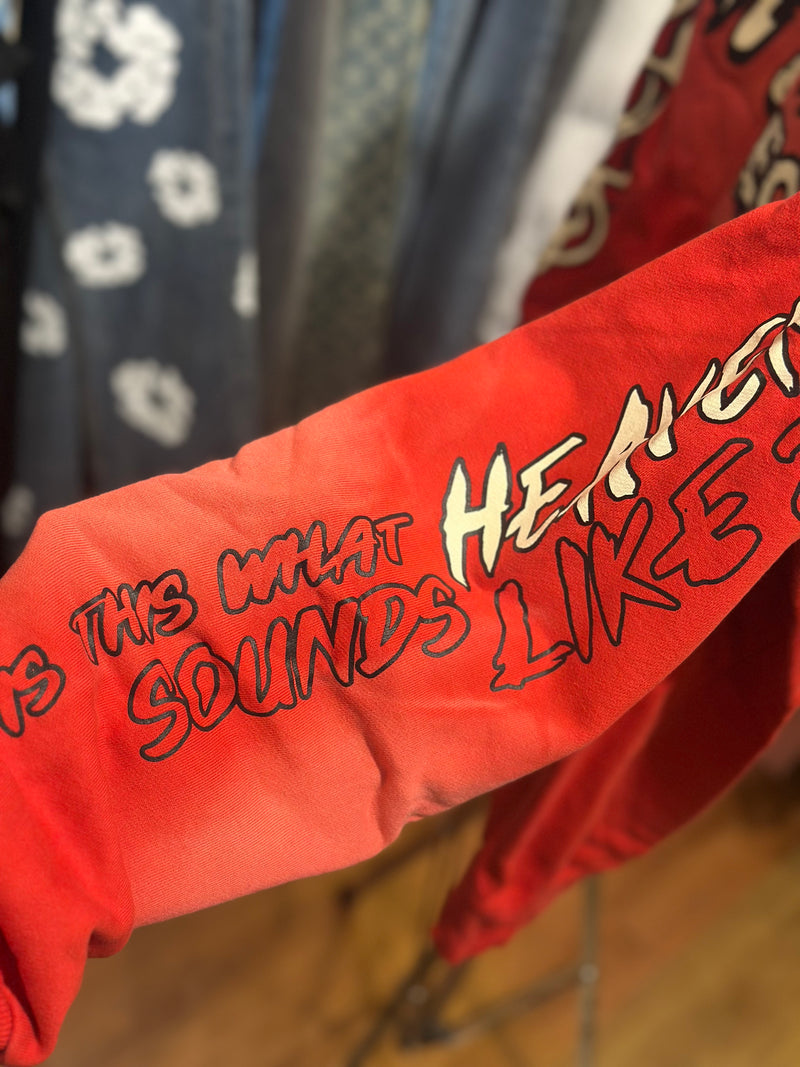 Moletom com Gorro Hellstar Records Scream Boy Vermelho - Pronta Entrega