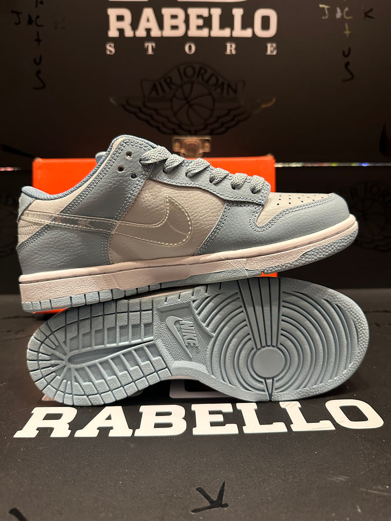 Tênis Nike Dunk Low Clear Swoosh Worn Blue - Pronta Entrega