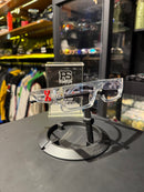 Óculos Off-White Retangular Transparente Logo Vermelho Lente Clear  - Pronta Entrega