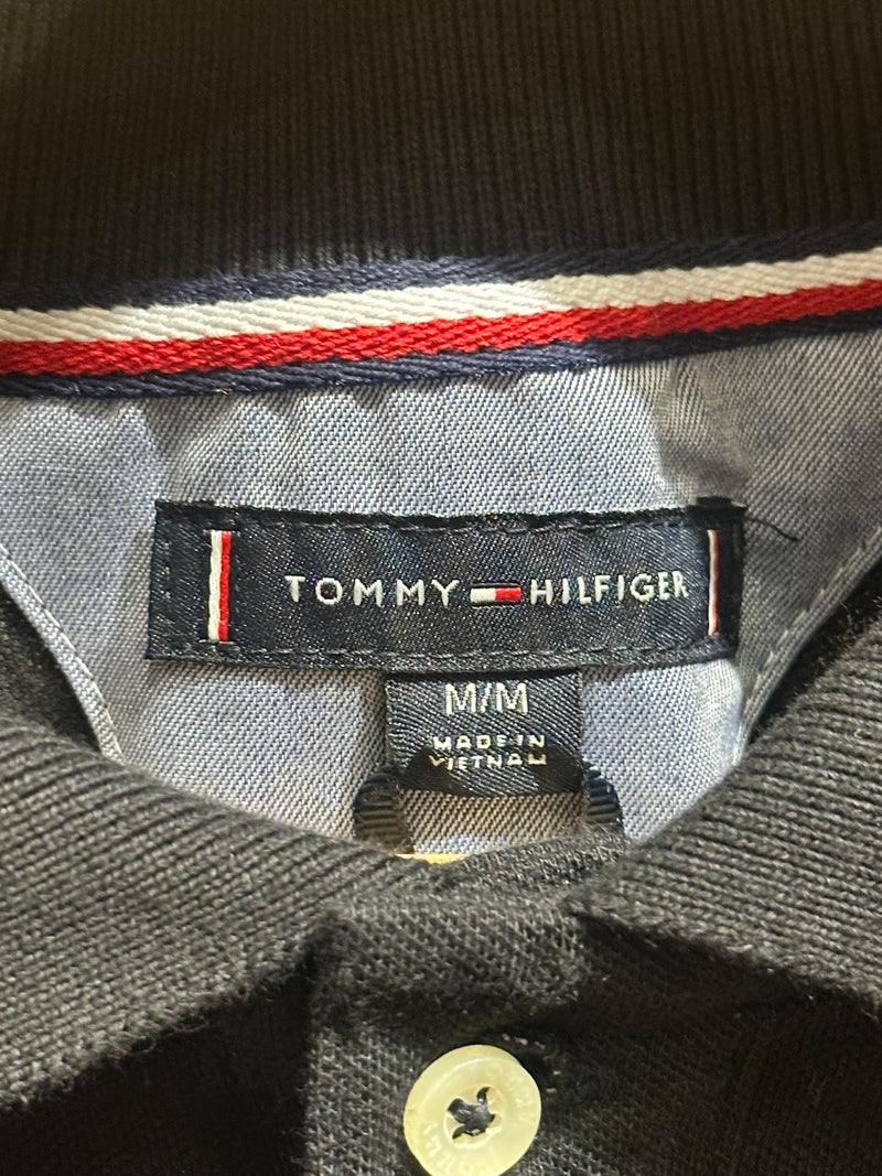 Camisa Polo Tommy Hilfiger Preta - Pronta Entrega
