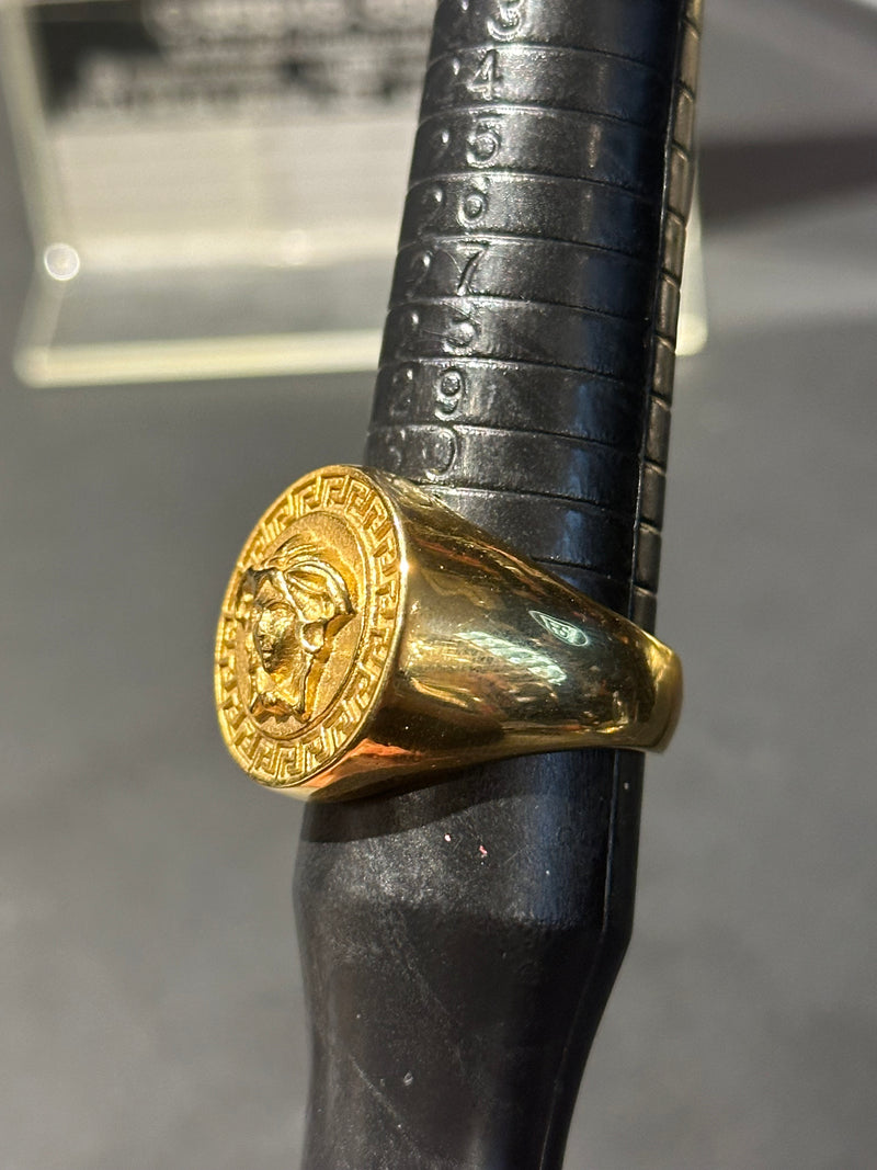 Anel Aço Inoxidável Dourado Medusa 33 CM - Pronta Entrega