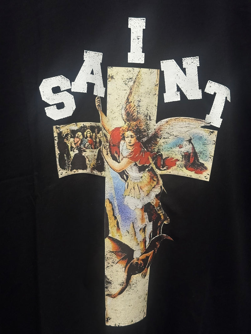 Camiseta Saint Angel In Cruz Black - Pronta Entrega