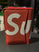 Carteira Supreme X Louis Vuitton Vermelha - Pronta Entrega