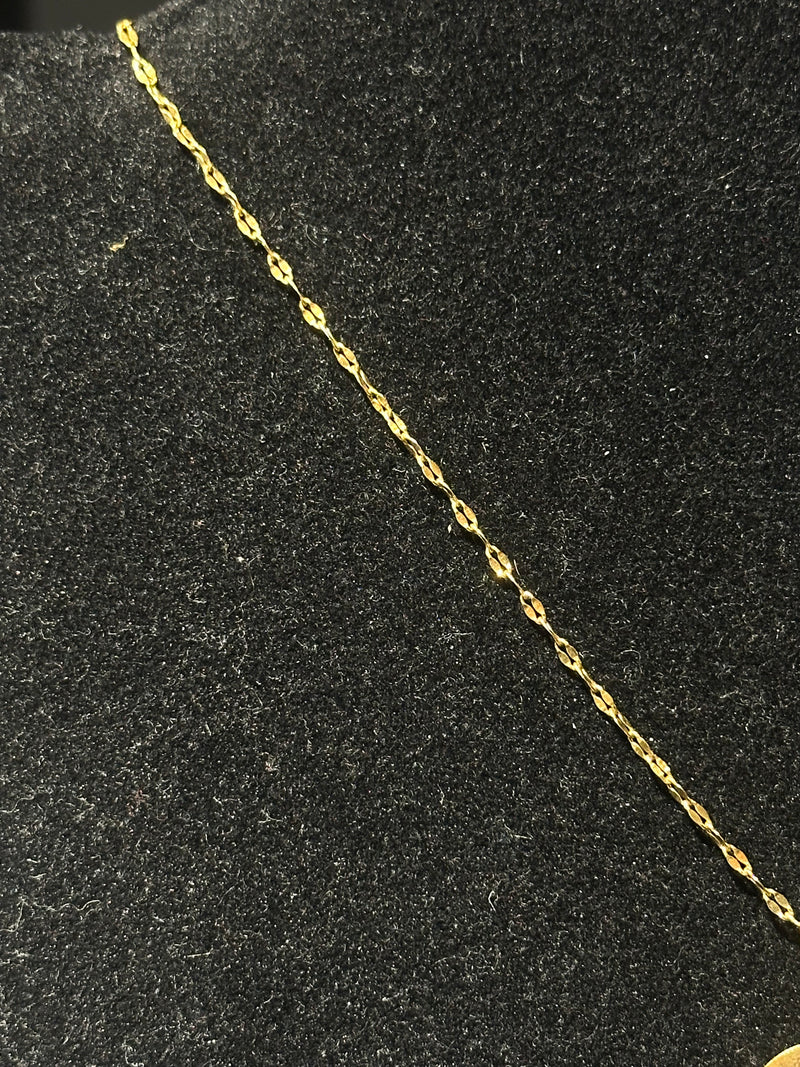 Corrente Cartier Banhada Pingente Circular “Fé” 30 CM - Pronta Entrega
