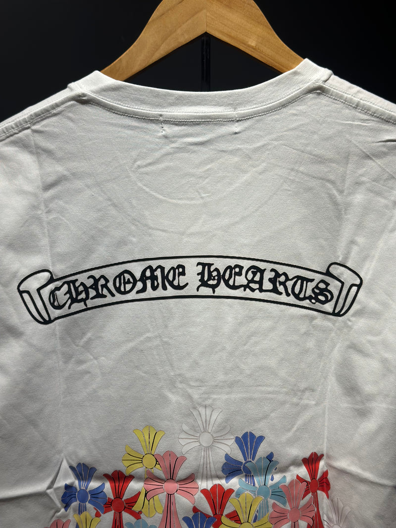 Camiseta Chrome Hearts Color Cruz Branca - Pronta Entrega