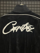 Conjunto Corteiz VVS Velour Jacket Black - Pronta Entrega