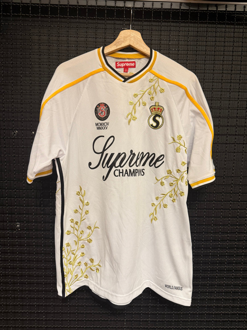Camiseta Supreme Floral Soccer Jersey White - Pronta Entrega