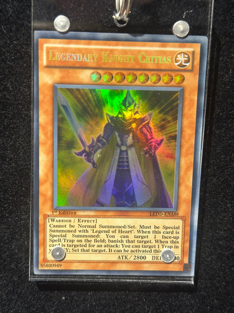 Corrente Yugioh Card Legendary Knight Critias - Pronta Entrega