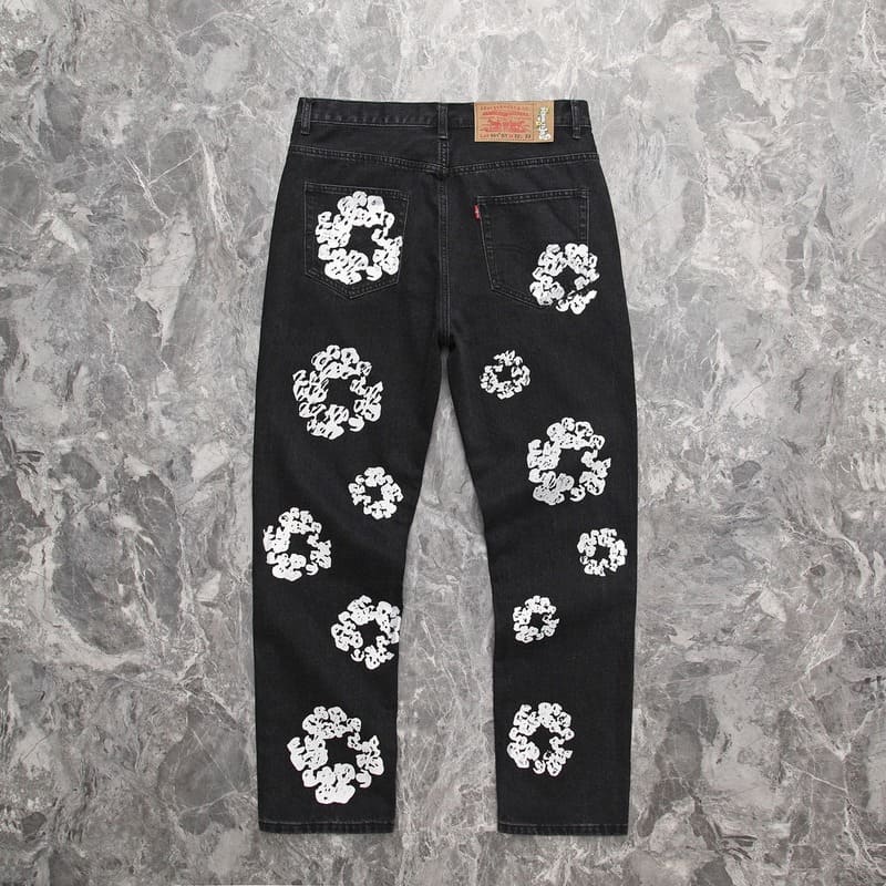 Calça Denim Tears x Levi's Cotton Wreath Jean Black - Encomenda