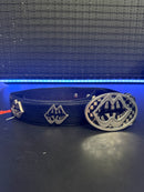 Cinto Chrome Hearts 105 CM Boca Logos Couro Fivela Metal - Pronta Entrega
