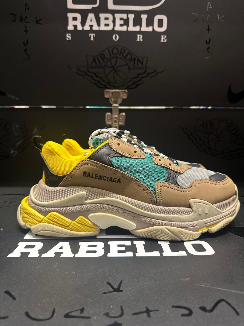 Tênis Balenciaga Triple S Beige Green Yellow - Pronta Entrega
