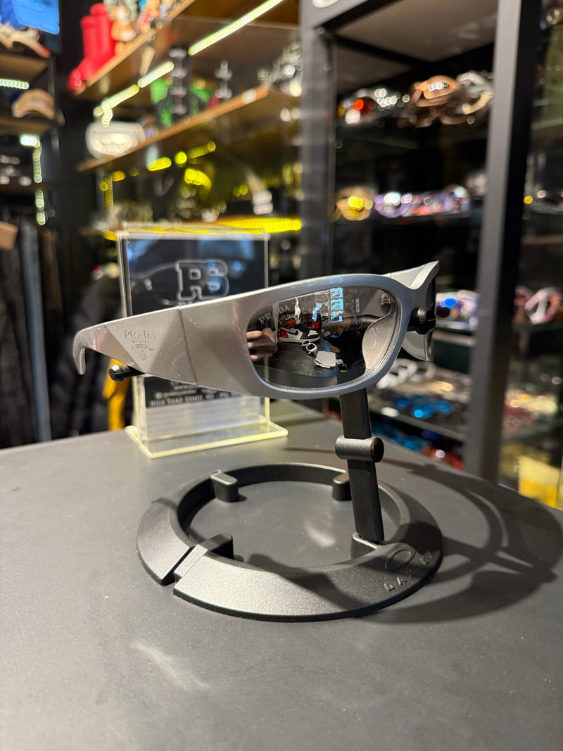 Óculos Prada Eyewear Cinza Lente Prateada - Pronta Entrega