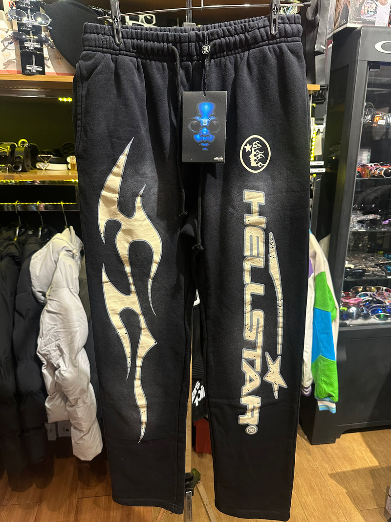 Calça Hellstar Moletom Destonado Preto - Pronta Entrega