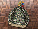 Jaqueta BAPE x Adidas Shark Track Hoodie Crew Green - Encomenda
