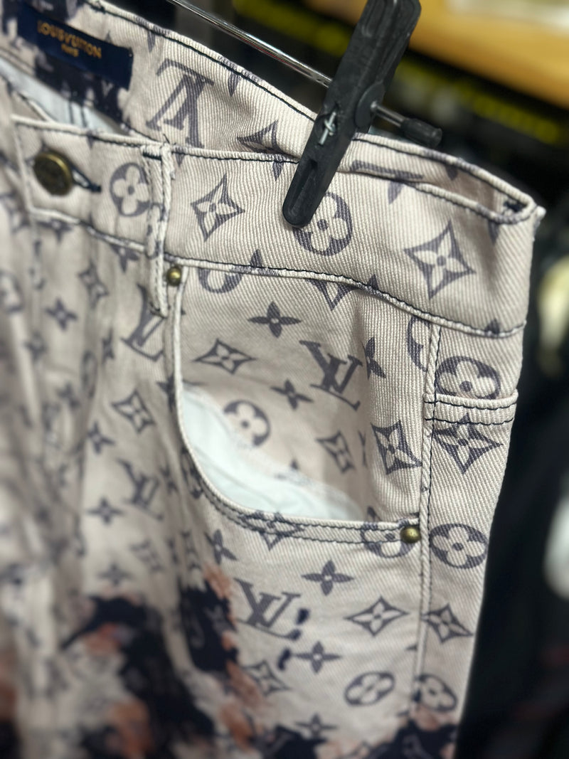 Calça Louis Vuitton Monogram Denim Jeans - Pronta Entregae