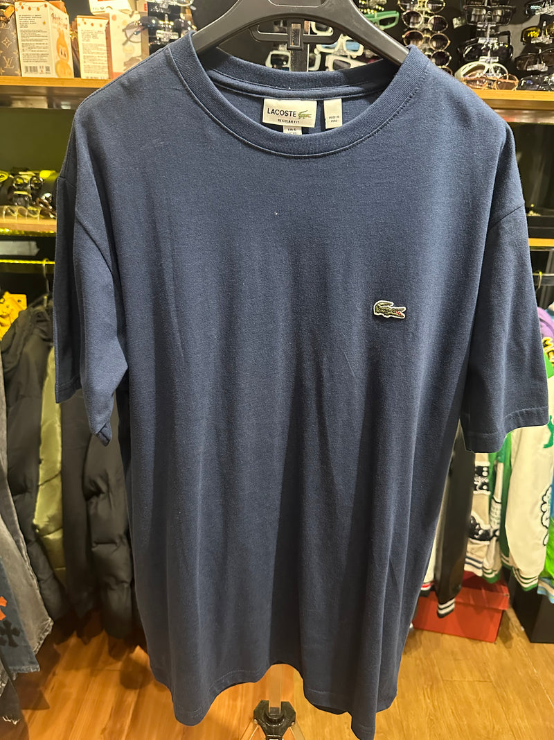 Camisa Lacoste Azul Lisa - Pronta Entrega