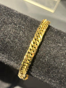 Pulseira Groumet Slim Dourada 20 CM - Pronta Entrega