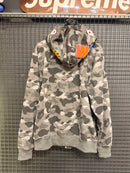 Jaqueta Bape Shark Camo Grey Duo Hoodie - Pronta Entrega