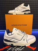 Tênis Louis Vuitton LV Trainer White Marine - Pronta Entrega