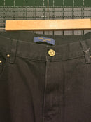 Calça Louis Vuitton Jeans Monogram Detail Carpenter Denim Black - Pronta Entrega