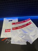 Supreme Pack Cueca Boxer 2 Peças Branca - Pronta Entrega