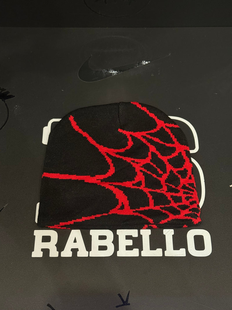 TOUCA GLOBAL SPIDER WEB BEANIE BLACK/RED - PRONTA ENTREGA