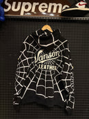 Jaqueta Vanson Leathers x Supreme Moletom Spider-Man Zip Up Hooded Black SS26-W14 - Pronta Entrega